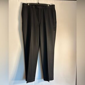 JOS.A.BANKS EXECUTIVE COLLECTION BLACK DRESS PANTS WITH CUFFS CLASSIC STYLE